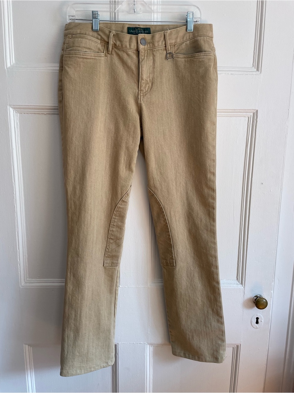 Lauren Ralph Lauren | Vintage Tan Straight Riding Jeans with Stirrup Charm